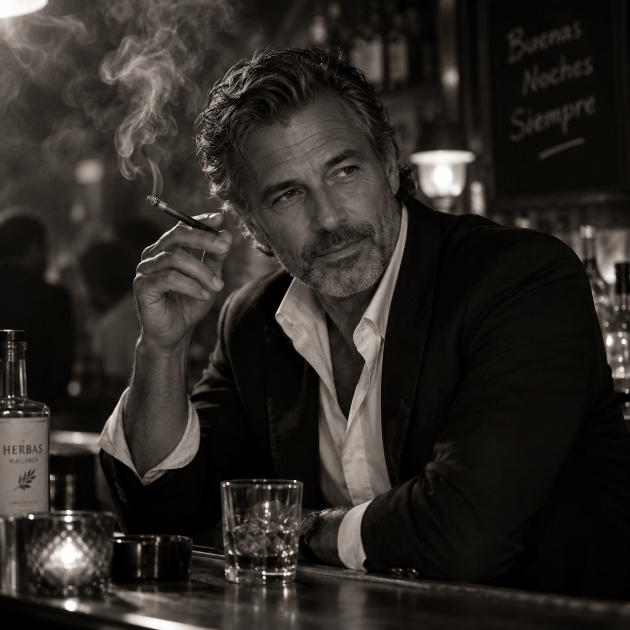 Milo Falk at the bar